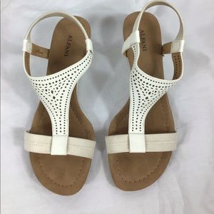 Alfani white sandals. 7M